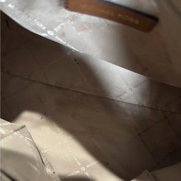 Michael Kors Ciara Acorn Brown Saffiano Leather Satchel - Picture 4 of 5